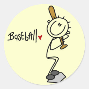 T-Shirts und Geschenke für Baseballliebhaber Runder Aufkleber