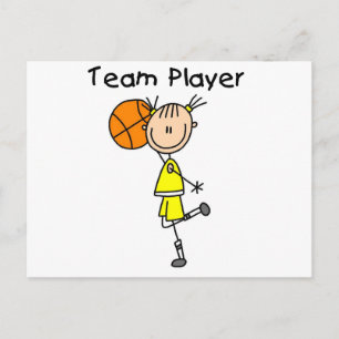 T-Shirts und Geschenke für Basketball-Teamspieler Postkarte