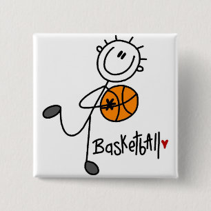 T-Shirts und Geschenke für die Liebe zum Basketbal Button