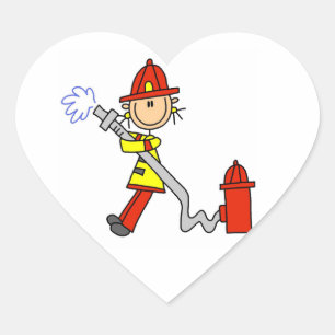 T-Shirts und Geschenke für Feuerwehrfrauen mit Sch Herz-Aufkleber