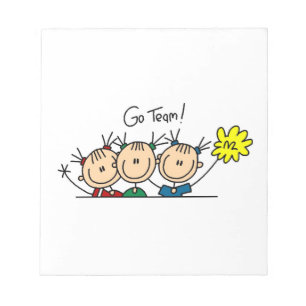 T-Shirts und Geschenke für Go Team Cheerleader Notizblock