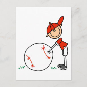 T-Shirts und Geschenke für Jungen Baseball individ Postkarte