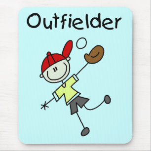 T-Shirts und Geschenke für Jungen-Outfielder Mousepad