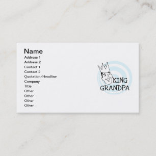 T-Shirts und Geschenke für König Opa Visitenkarte