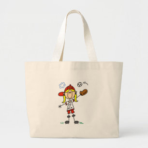 T-Shirts und Geschenke für Mädchen-Baseballspieler Jumbo Stoffbeutel