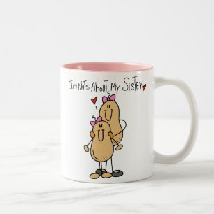 T-Shirts und Geschenke für Nüsse über meine Schwes Zweifarbige Tasse