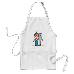 T-Shirts und Geschenke mit Cowgirl und Pferd Schürze