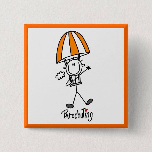 T-Shirts und Geschenke mit Stäbchenfigur beim Fall Button (Vorderseite)