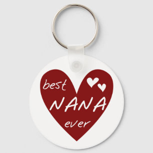 T - Shirts und Geschenke rotes Herz-beste Nanas Schlüsselanhänger