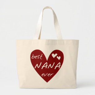T-Shirts und Geschenke rotes Herz-beste Nanas über Jumbo Stoffbeutel