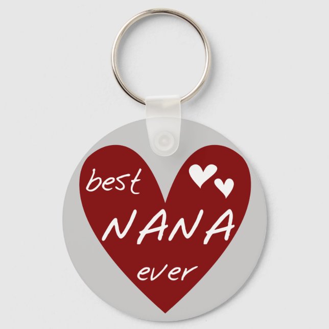 T-Shirts und Geschenke rotes Herz-beste Nanas über Schlüsselanhänger (Vorderseite)