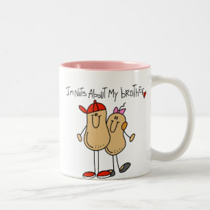 T-Shirts und Geschenke 'Verrückt nach meinem Brude Zweifarbige Tasse