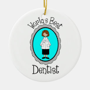 T-Shirts und Geschenke zu den besten Zahnärzten d Keramikornament