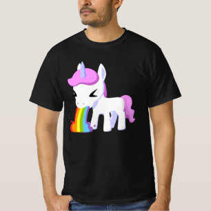 T-SHIRTS UNICORN DE VOMIT RAINBOW
