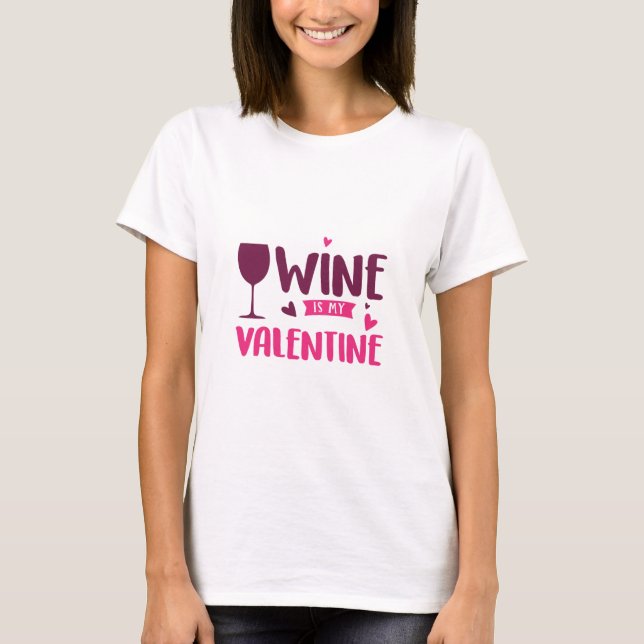 T-shirts Valentine design pour petite amie (Devant)