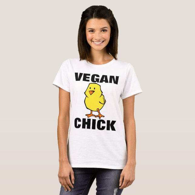 T-shirts VÉGÉTALIENS de POUSSIN (Devant entier)