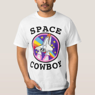 T-Shirts VINTAGES DES HOMMES DE COWBOY SPACE DANS 