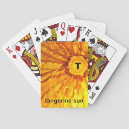 T - Spielkarten der Mandarinesun-Alphabetkunst