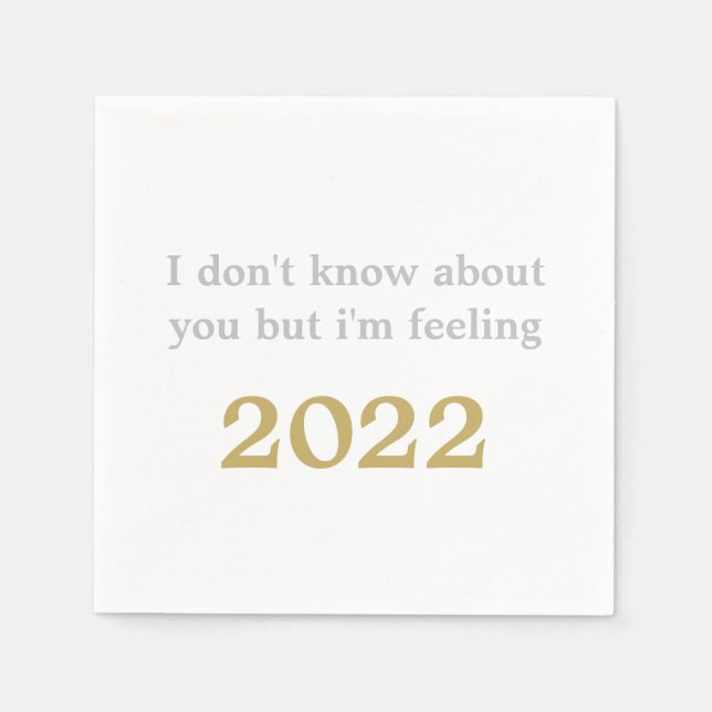 T SWIFT NYE SILVESTER 2022 FUNNY COCKTAIL SERVIETTE (Vorderseite)