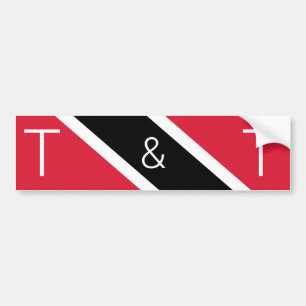 T & T - Trinidad und Tobago Autoaufkleber