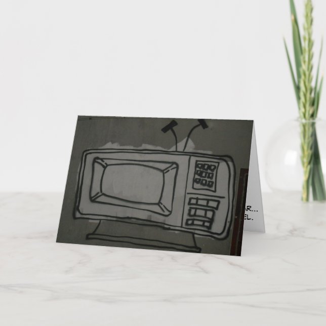 "T.V. Graffiti" Geburtskarte Karte (Vorderseite)