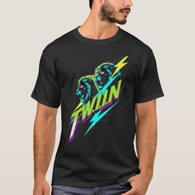 T.W.i.i.N Thrash Metal Neon Logo T - Shirt (Vorderseite)