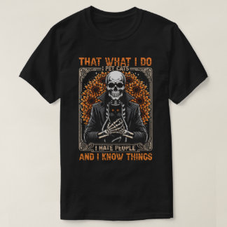 TA110-I Hauskatzen Ich hasse Menschen und weiß, wa T-Shirt