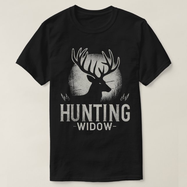 TA114 Funny Deer Junting Widow Long Sleeve T - Shi T-Shirt (Design vorne)