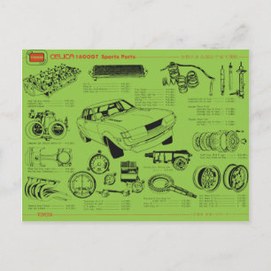 TA22 Celica Tosco Teile Poster Postkarte