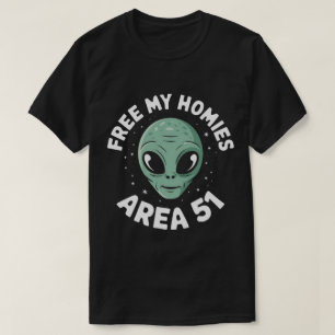 TA24-Alien Zone libre 51 T-shirt amusant