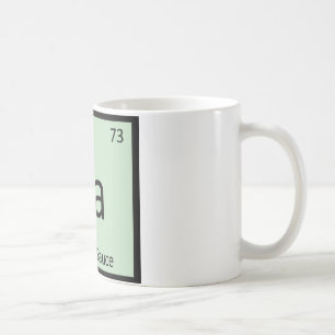 Ta - Chemie des Tatar-Sauce Periodensystems Symbol Kaffeetasse