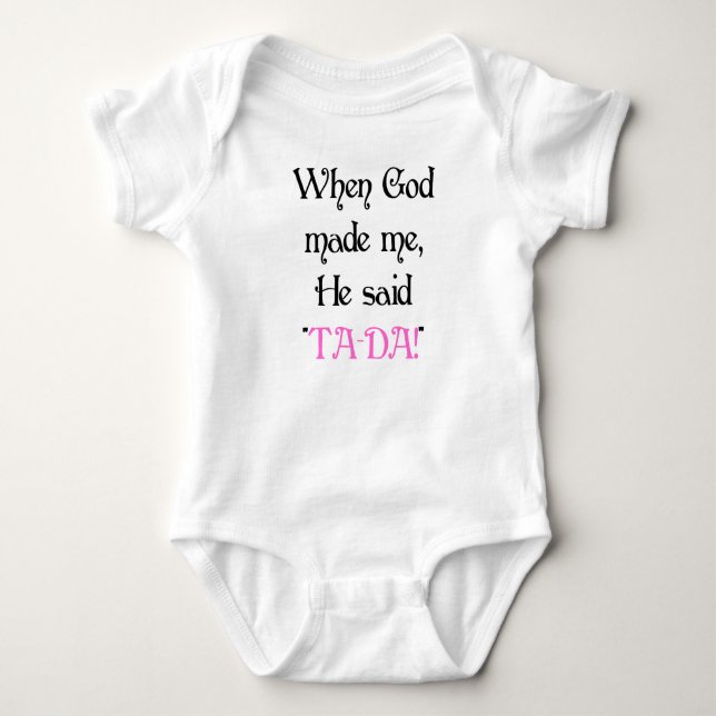 TA-DA! Girl-Shirt Baby Strampler (Vorderseite)
