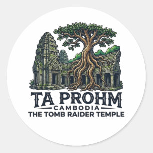 TA PRHOM TEMPEL RUNDER AUFKLEBER