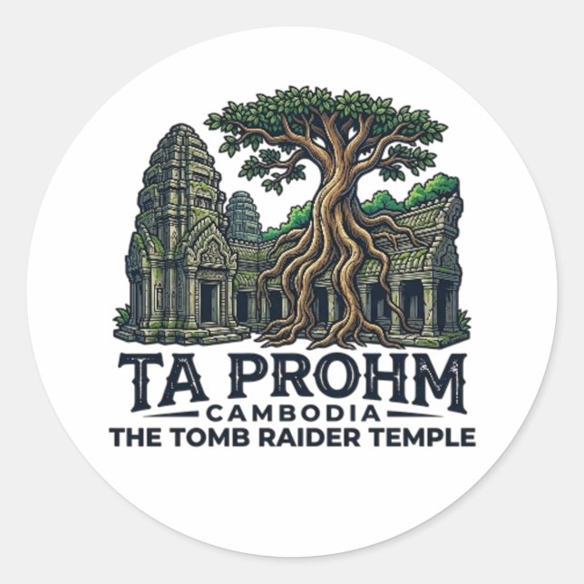 TA PRHOM TEMPLE RUNDER AUFKLEBER (Vorderseite)