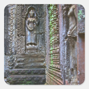 Ta Prohm Tempel, Siem Reap Provinz, Kambodscha 2 Quadratischer Aufkleber