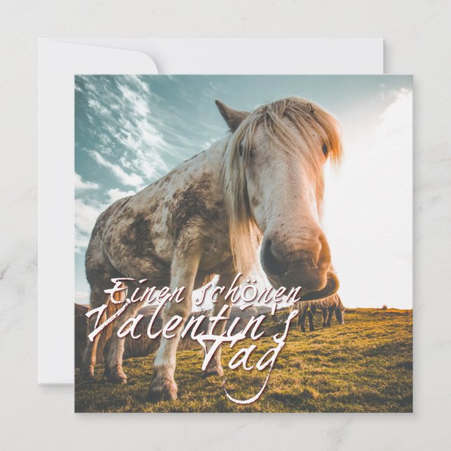 TA Valentinstag mit dampfendem Pferd (Vorderseite)