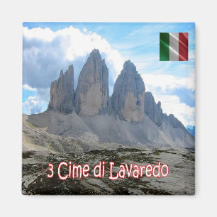 TAA016 3 PEACKS OF LAVAREDO - Italy - Fridge Magnet