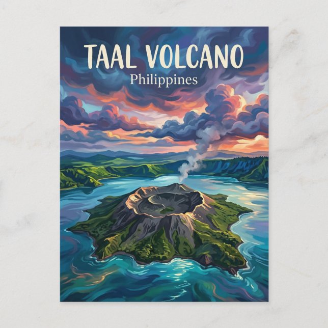 Taal-Vulkan Philippinen Postkarte (Vorderseite)
