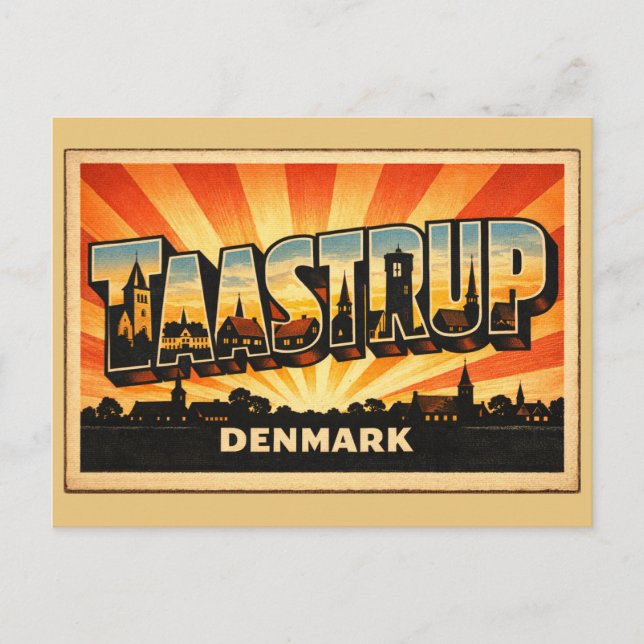 Taastrup Dänemark Wasserturm Postkarte (Vorderseite)