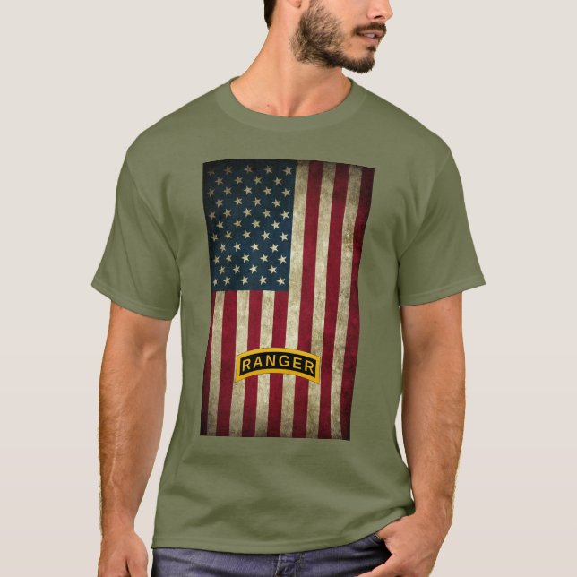 Tab der American Flag Army Ranger School  T-Shirt (Vorderseite)