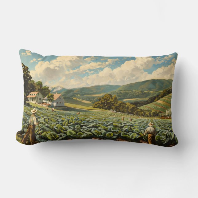 Tabak Farm Kissen (Vorderseite)