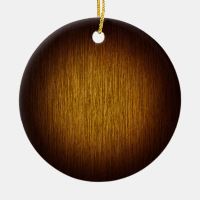 Tabak Sunburst Grainy Wood Hintergrund Keramik Ornament (Vorne)