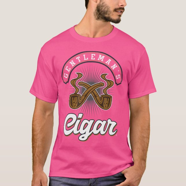 Tabakraucher raucht Zigarette Gentleman-Zigarre T-Shirt (Vorderseite)