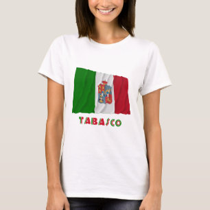 Tabasco, das nicht offizielle Flagge wellenartig T-Shirt