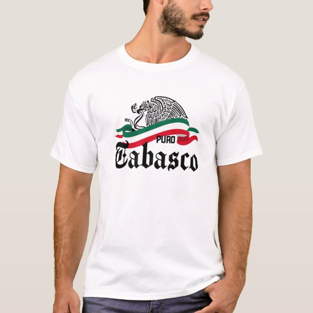 Tabasco Mexiko: Fahne Puro Tabasco T-Shirt (Vorderseite)