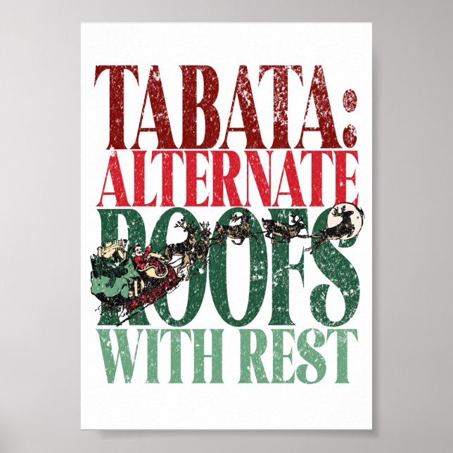 TABATA Fun Weihnachtsversion der Fitness Poster (Vorne)