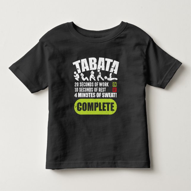 Tabata Workout Fitness Bootcamp Kleinkind T-shirt (Vorderseite)