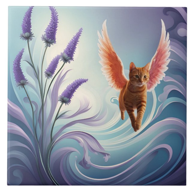 Tabby Angel Decorative Tile Fliese (Vorderseite)