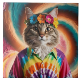 Tabby Blume Kinderdekoration Fliese