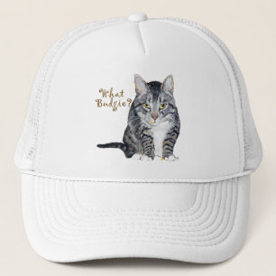 Tabby Cat Asks: What Budgie? Truckerkappe